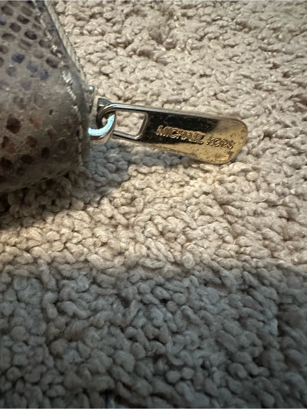 Michael Kors Snakeskin Print Zip-Around Wallet